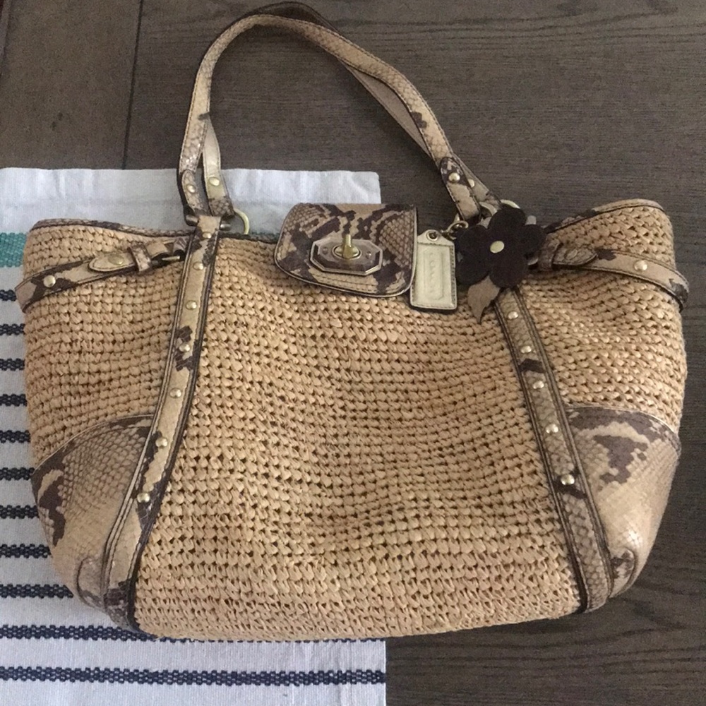 Coach Straw Pocketbook